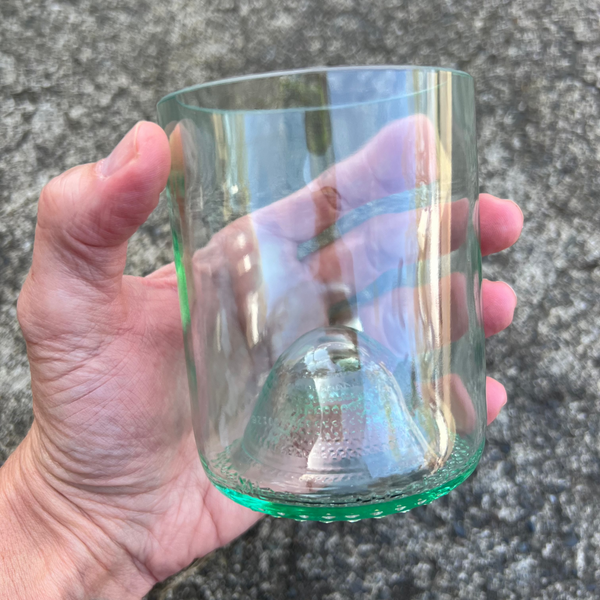 Recycled Wine Bottle Candle Drinking Glass - SINGLE