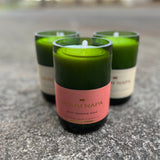 ROSE Valentine's Day Special | Molehill Mountain Repurposed Champagne Bottle Candle | 100% Natural Soy Wax