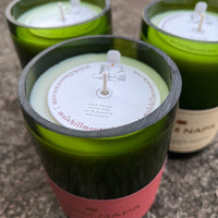 ROSE Valentine's Day Special | Molehill Mountain Repurposed Champagne Bottle Candle | 100% Natural Soy Wax